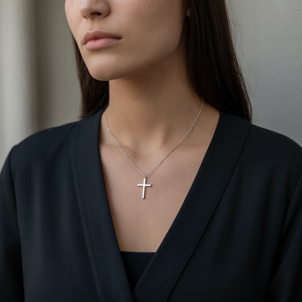 Colar Crucifixo - Prata 925