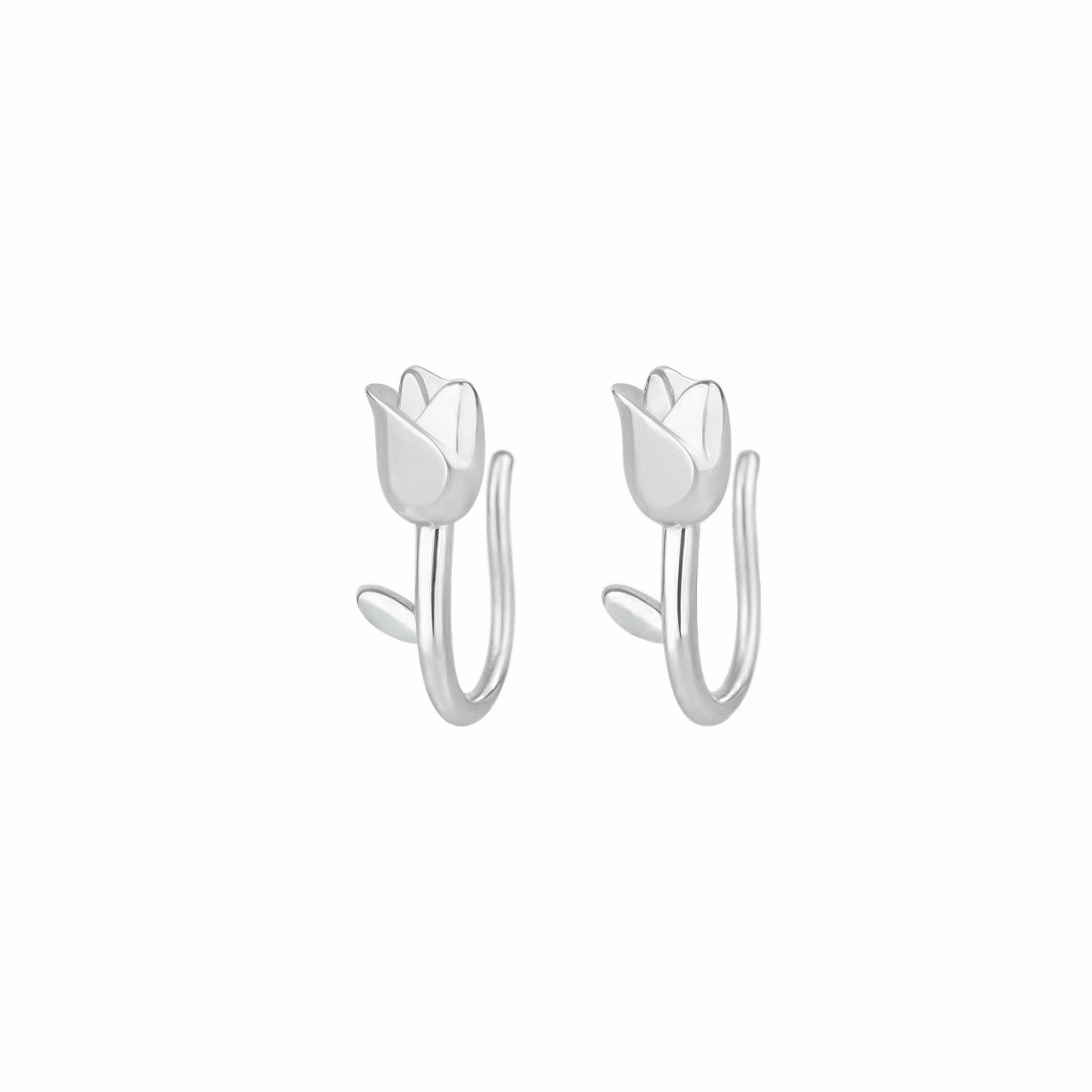 Brinco de Tulipa - Prata 925